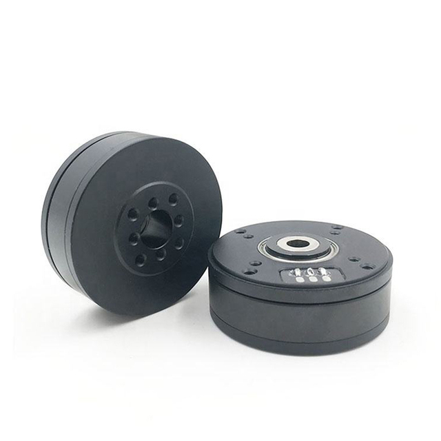Faradyi Customized PM3505 12V 24V 12Mm Center Hole Flat Outer Rotor BLDC Motor With Encoder Dc Servo Industrial for Robot Arm