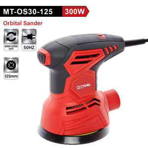 Sander orbital aléatoire électrique de qualité industrielle OEM Metalwell MT-OS30-<span class=keywords><strong>125</strong></span>, <span class=keywords><strong>disque</strong></span> de <span class=keywords><strong>125</strong></span> mm, <span class=keywords><strong>bois</strong></span>, surface mate, cirage, polissage - Product Image 2