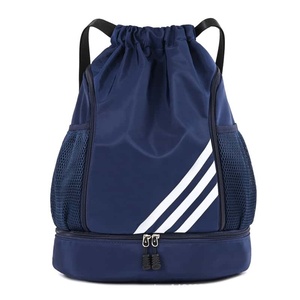 Unisex Geometric Pattern <b>Drawstring</b> <b>Backpack</b> Mesh Side Pockets Zipper Compartment Breathable Polyester Waterproof 20-35L Gym Bag - Product Image 1