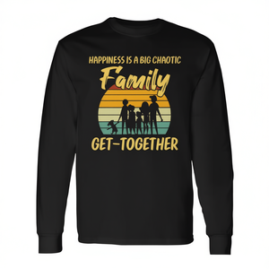 Le bonheur est un grand rassemblement familial chaotique, t-shirt vintage à manches longues - Product Image 2
