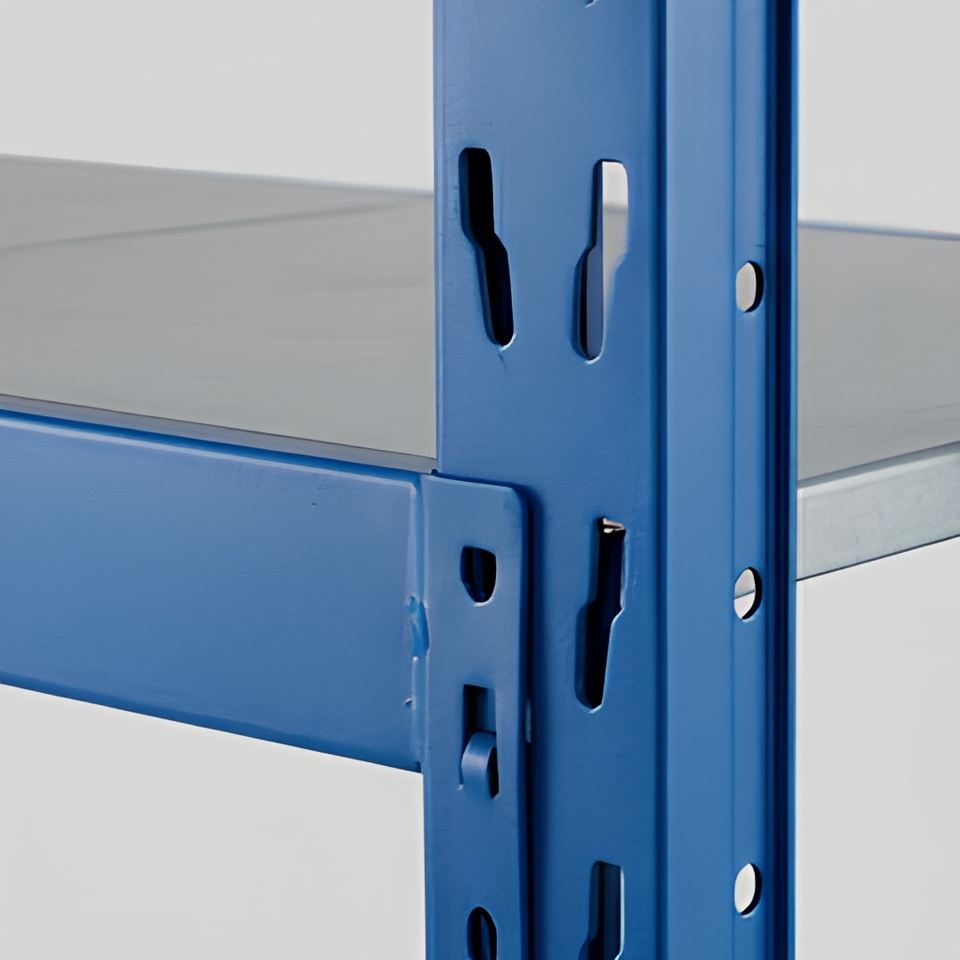 Metal Racking Blue Blue White Heavy Duty Adjustable Boltless Steel Storage Shelving Rack ...