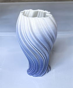 Recién llegado, degradado jarrón de cerámica verde/azul/<span class=keywords><strong>Rosa</strong></span> impreso en 3D con textura ondulada para decoración de interiores del hogar, jarrón de sirena - Product Image 4