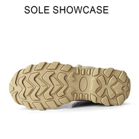 Bottes tactiques noires pour hommes, imperméables, pour la randonnée en plein air, chaussures de sécurité, bottes en daim durables, bottes de jungle