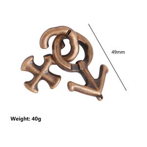 Permainan puzzle cast logam klasik 6 in 1, permainan edukasi otak Interlock puzzle permainan IQ untuk dewasa dan anak-anak - Product Image 3