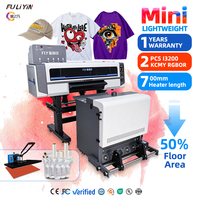 Impresora DTF FULIYIN 2026 de 2 cabezales con I3200 I1600 y agitador de polvo, máquina todo en uno