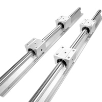 Rail de guidage linéaire SBR16 pour système de glissière CNC, blocs SBR16UU SBR16LUU