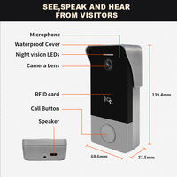 Interphone Vidéo Intelligent Morning Tech 1080P avec RFID, PoE/WiFi, Vision Nocturne, Détection de Mouvement et Audio Bidirectionnel pour Villa et Bureau