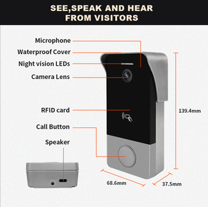 Videoportero Inteligente con <span class=keywords><strong>Intercomunicador</strong></span>, 1080P HD, WiFi, POE, Control de Acceso RFID, Audio Bidireccional, Visión Nocturna, Detección de Movimiento para Viviendas y Oficinas - Product Image 3