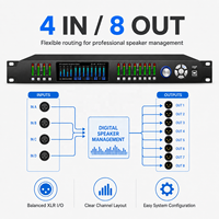 Processeurs audio haut de gamme PLG480 4 entrées 8 sorties DSP Système de sonorisation pour enceintes Mixeur numérique intelligent professionnel Processeur audio