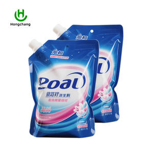 Pochette à bec verseur personnalisable en direct d'usine <span class=keywords><strong>pour</strong></span> adoucissant textile, en PE, avec joint anti-fuite, capacité 1L, design facile à verser - Product Image 1