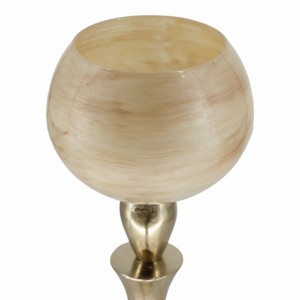 Portacandele alto in vetro a calice per centrotavola, votivo o a pilastro, decorazione per la casa - Product Image 3