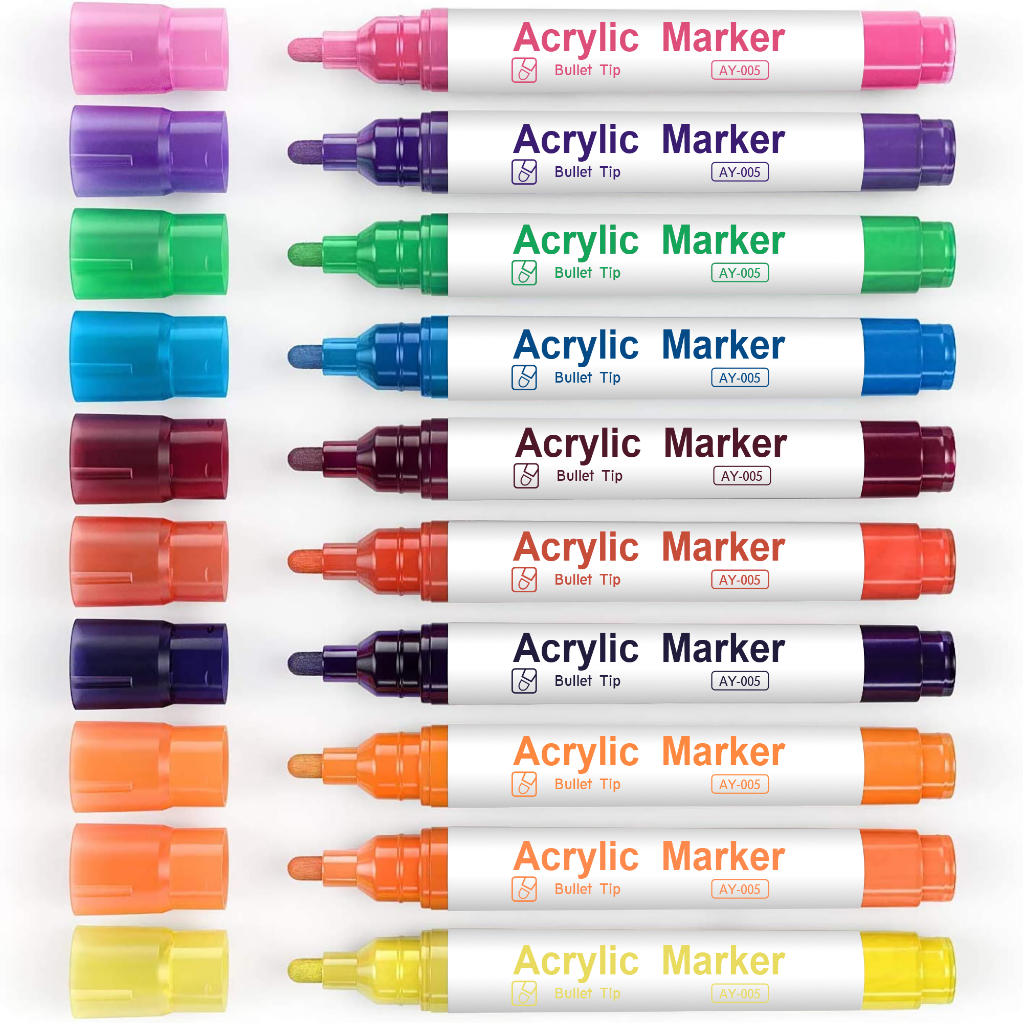 Acrylic Paint Marker Pens for Rock Painting, Mug, Ceramic, Glass, Wood, Fabric Painting, Canvas,Metal