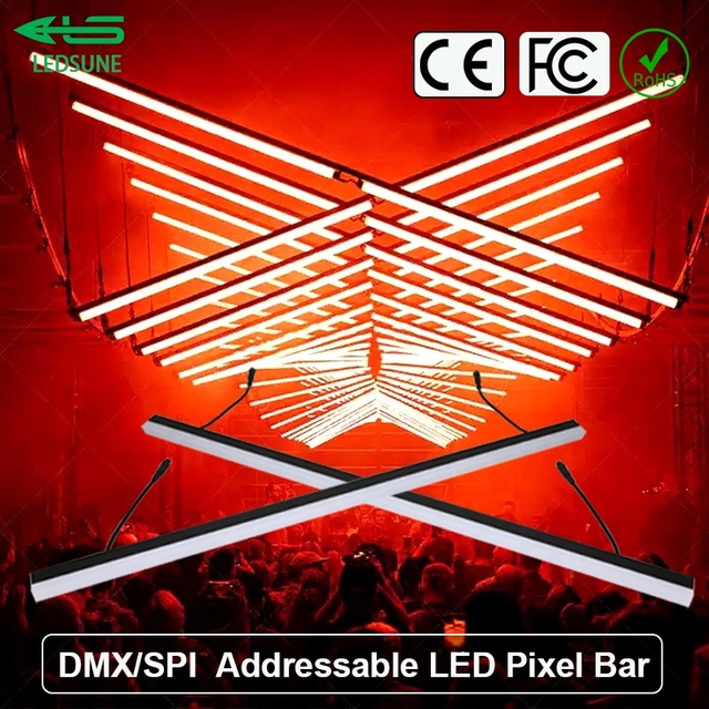 ODM DMX512 Pixel LED Bars Addressable RGB RGBW 12/24/36/48V Artnet DMX LED Pixel Bar DMX for LED Stage Lights