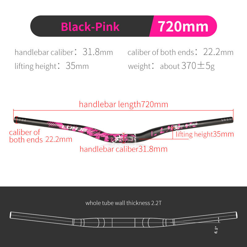 Étiquette noir-rose 31,8*720mm