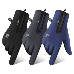 Gants de cyclisme d'automne et d'<span class=keywords><strong>hiver</strong></span> pour hommes et femmes-Gants tricotés chauds à écran tactile améliorés pour le temps froid, adaptés à la course - Product Image 1