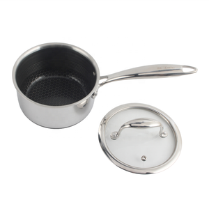 Mini Cacerola con Mango Ergonómico, Cacerola de Acero Inoxidable de Triple Capa Compatible con Inducción con Tapa - Product Image 3