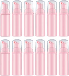 50ml 60ml Empty Facial Foaming <b>Pink</b> Plastic Lash Shampoo <b>Bottles</b> Foam Pump Screen Printing Custom Logo for Eyelash Extension - Product Image 1