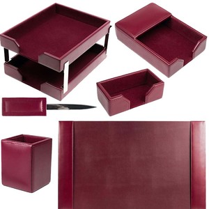 Bán buôn đa chức năng máy tính để bàn văn phòng phẩm Organiser Set thời trang kinh doanh Bộ Quà Tặng văn phòng bàn da văn phòng phẩm Set - Product Image 3