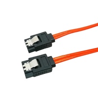 Cable SATA, Cable de Alimentación Serial SATA, Cubierta de Cable Translúcida Roja, Flexible, Longitud de 40 cm