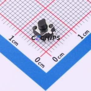 HX 4.5x4.5x4.5H B3JTP Tactile Switch SMD,4.5x4.5mm Switch Single Pole Single Throw Round Button 2.5N Horizontal Mount - Product Image 1