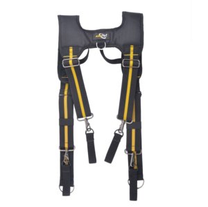 H-Type Design Heavy Duty <strong>Work</strong> Tool Belt Braces Suspenders Padded with 4 Support Loops and Tool <strong>Pouch</strong> Customized OEM - Product Image 1