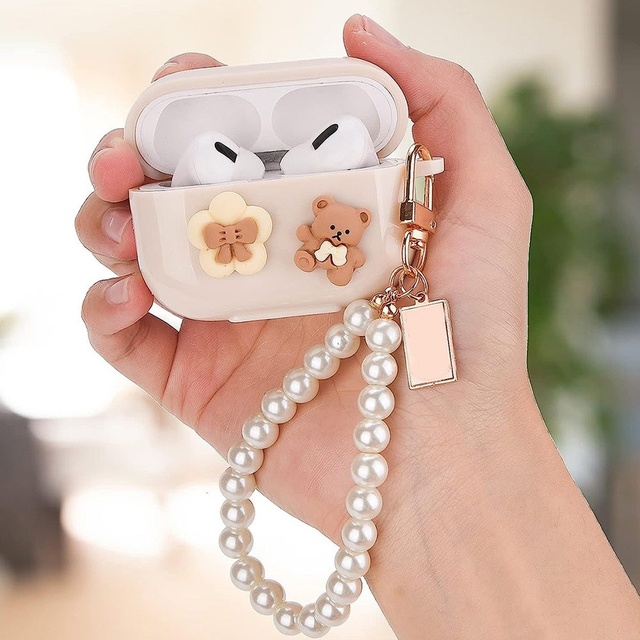 New Cute 3D Cartoon Bear Earphone Case for for AirPods 1 Pro Pro2 Pro3 4th Headphone Shockproof Soft Protective Cover