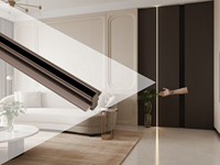 Éclairage LED mural simple pour armoire, diffuseur en plastique anti-éblouissement, aluminium PC écologique pour projets intérieurs YB3004-21