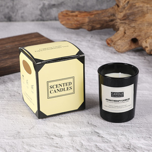 Bougie d'aromathérapie en verre noir brillant créative pour la maison, cadeau artisanal, bougie sans fumée, ornement - Product Image 5
