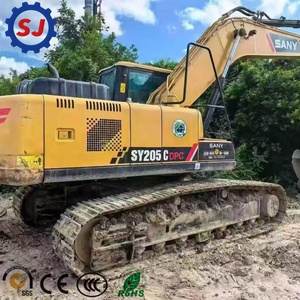Excavatrice sur chenilles Sany SY205C, équipement de construction hydraulique jaune - Product Image 3