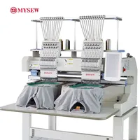 Mesin Bordir Komputerisasi Industri MYSEW MHS 1202HC 2 Kepala Kecepatan Tinggi untuk Produksi Massal Skala Kecil Pakaian