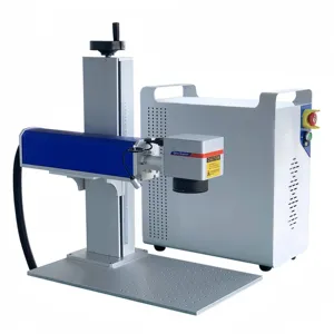 China Portable 50w Split type Fiber Laser Marking engraving machine for date barcode graphics can be printed