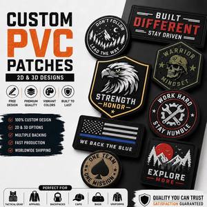 Patchs en PVC 3D personnalisés avec logo en relief souple pour vêtements, avec <span class=keywords><strong>velcro</strong></span> - Product Image 5