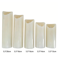 Bougies Pilier LED Scintillantes de 5 Pouces à Piles AA en Cire de Paraffine, Flamme 3D Réaliste, Étanche, Décoration Maison, Télécommande