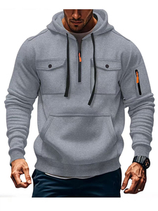 <span class=keywords><strong>Felpa</strong></span> <span class=keywords><strong>con</strong></span> <span class=keywords><strong>Cappuccio</strong></span> Vintage Nera di Alta Qualità Autunno/Inverno, Logo Personalizzato Stampato, Pullover da <span class=keywords><strong>Uomo</strong></span> <span class=keywords><strong>con</strong></span> Zip - Product Image 5
