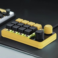 Teclado Mecánico Programable con Perilla Personalizable, RGB, 3 Teclas, Mini Botón, Teclado para Juegos, Intercambiable en Caliente, Macropad