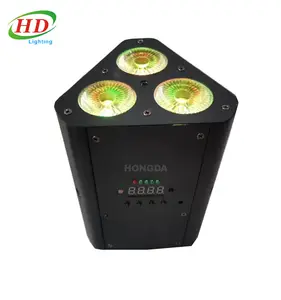 Wedding 3x18w RGBWA+UV IR remote control wireless par uplight dmx battery powered led stage light3X18W RGBWA+UV 6 IN 1 Remote