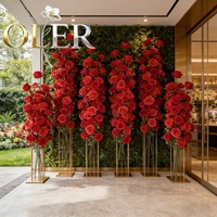 Boule de fleurs artificielles OLERAY au toucher réel pour décoration de resort, mariage à la plage, planificateurs américains