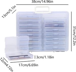 Transparent PP Injection Molded Rectangle Clothing <b>Storage</b> Case <b>Photo</b> Keeper Multifunctional Stackable - Product Image 2