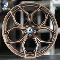Jantes de voiture concaves DJJ Premium personnalisées forgées à 5 branches en bronze de 17 à 22 pouces, 5x112 5x130, en alliage pour Porsche Panamera Audi B9