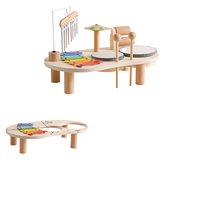 Unisex Multi-Functional Montessori Preschool Educational Toys Wood Percussion Musical Instrument Set for Kids Boys and Girls