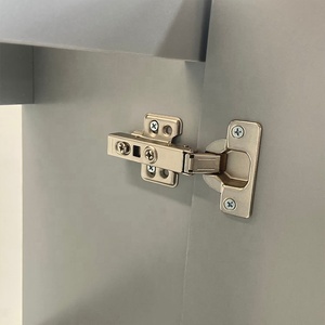 Meuble-lavabo PTB moderne demi-corrugué 390 à porte simple, à poser au sol, <span class=keywords><strong>gris</strong></span> noir forgé, pour salle de bain - Product Image 6