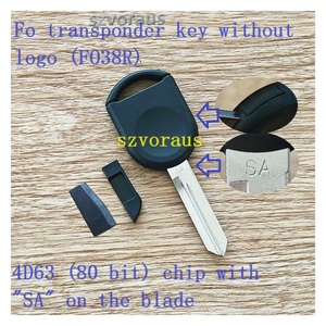 Chất lượng cao cho-D transponder <span class=keywords><strong>Key</strong></span> mà không có logo fo38r 4d63 (80 bit) Chip với "Sa" trên lưỡi xe phụ kiện chính - Product Image 2