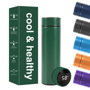 Bouteille d'eau intelligente en acier inoxydable de 500 ml avec affichage numérique de la température, cadeau promotionnel personnalisé avec logo - Product Image 6