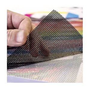 Impression personnalisée PVC perforé Vision à sens unique graphique étanche verre voiture fenêtre couvrant <span class=keywords><strong>autocollant</strong></span> perforé - Product Image 1