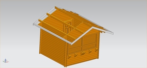 Small Market Green Garden Wood Modern Prefab Log Cabin Leisure Wooden House - Product Image 5