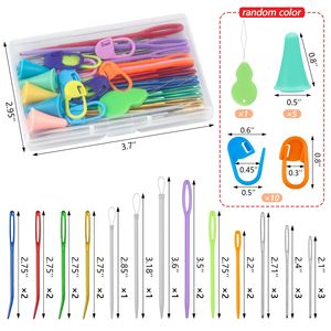 43pcs Eco-friendly Yarn Needle <b>Set</b> Large Eye Plastic Blunt Needles Knitting <b>Sewing</b> Kit for Crafts and Cross-Stitching - Product Image 2