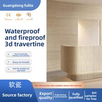 Revêtement décoratif flexible ultra-mince en pierre souple 3D style grotte, résistant au feu, exclusivité transfrontalière, pour la rénovation d'espaces commerciaux