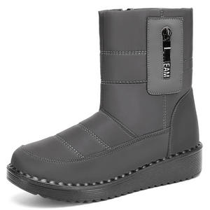 Bottes de neige imperméables pour femmes, nouvelle collection, plateforme, chaudes, à talons épais avec fourrure, pointures 36-41, vente en gros - Product Image 2