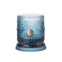 Nouveau Verre à Whisky Rotatif à 360° avec Base, Personnalisable avec Logo Gravé, Style Rétro, pour Brandy, Liqueur et Vin Bleu - Collection 2026