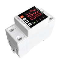 Protecteur de surtension réglable DIN Rail 100A, protection contre les surtensions et les sous-tensions, large plage 80-300V, relais de déconnexion automatique en cas de surintensité, précision ±1%